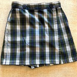 Girls School Uniform Scooter Skirt with Shorts Adjustable Waist 10 Skort